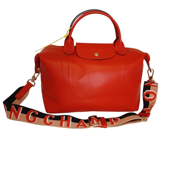 Longchamp Handbags - Longchamp Le Pliage Cuir Leather Satchel Handbag Purse